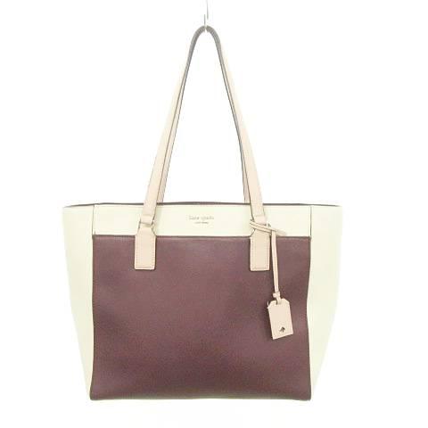 ケイトスペード KATE SPADE トライカラー トート バッグ 牛革 レザー 