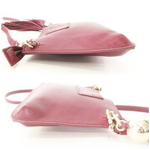 TORY BURCH（トリーバーチ） 美品 ペブルレザー ショルダーバッグ 
