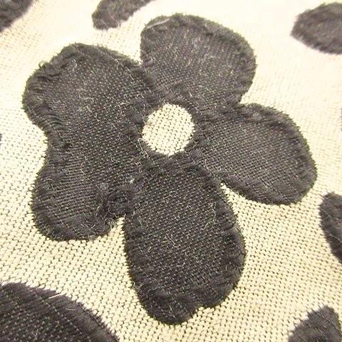 エムズグレイシー M'S GRACY フラワー刺繍 ひざ丈 フレア スカート 花