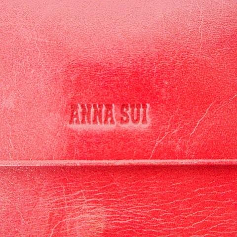 ANNA SUI（アナスイ） 長財布 がま口 バタフライ レザー ベリー ピンク