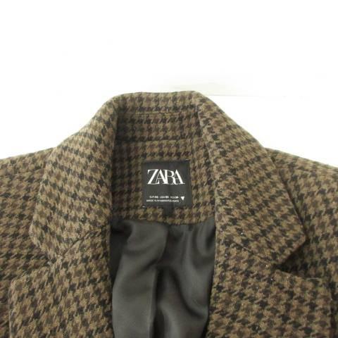 ZARA（ザラ） 千鳥柄 ビッグシルエット コート アウター XSサイズ 茶 