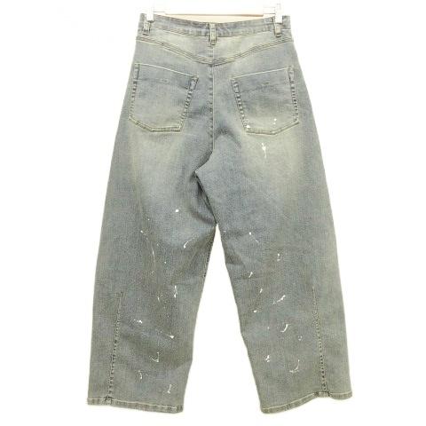 アヤン ayane 25SS ペイント加工 バレルレッグ デニム パンツ ワイド