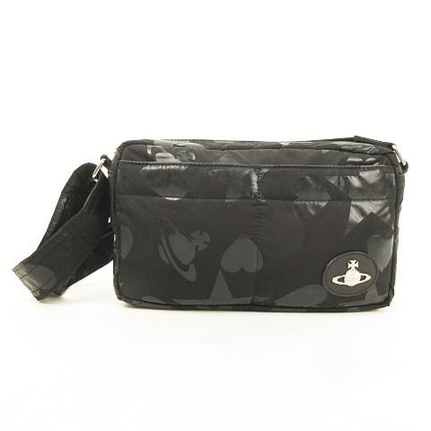 現金特価 中古 ヴィヴィアンウエストウッド Vivienne Westwood ショルダーバッグ オーブ ハート 星 Ar プリント ナイロン ブラック 黒 Elite 日本製 ベクトル 古着 特別価格 Www Skylanceronline Com