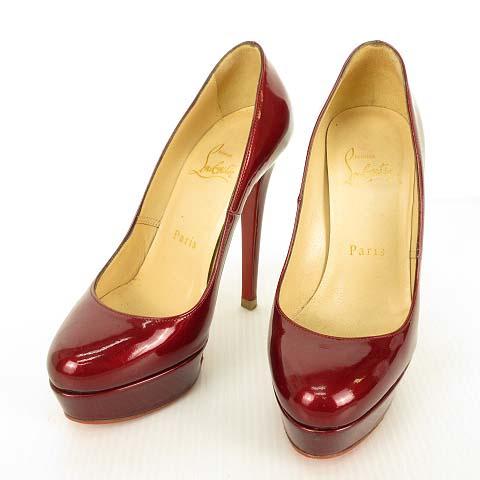 クリスチャンルブタン ボルドーパテントヒール 限定新品通販激安
