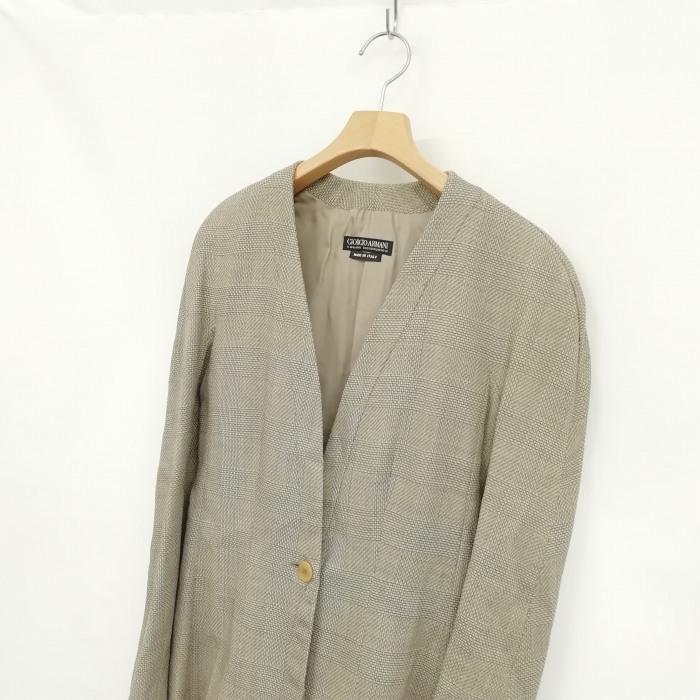 ジョルジオアルマーニ　ヴィンテージノーカラージャケット ジョルジオアルマーニ ヴィンテージノーカラージャケット