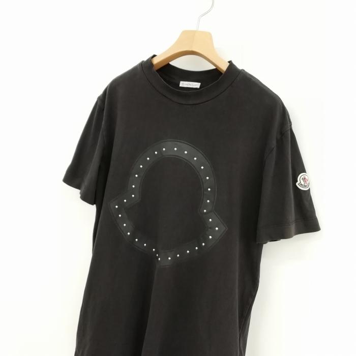 モンクレール MONCLER 2021 SS Tshirt Tシャツ カットソー シルエット スタッズ 半袖 M ブラック メンズ｜vectorpremium｜02