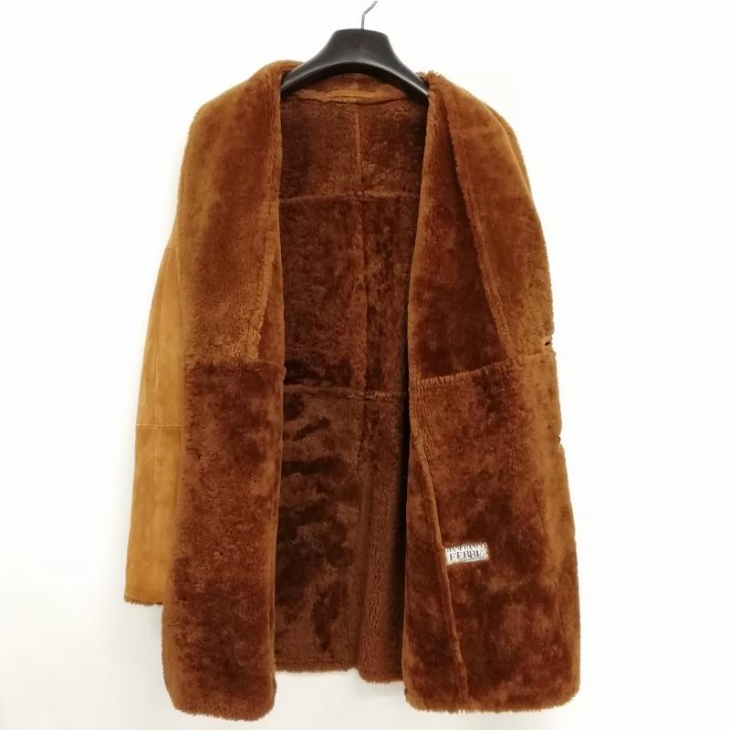 ジャンフランコフェレ GIANFRANCO FERRE ショールカラー ムートン 
