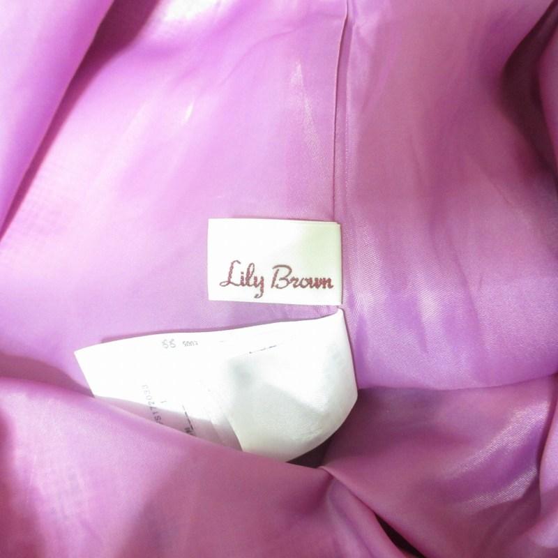 リリーブラウン Lily Brown オリエンタル花柄スカート フレア ミモレ  