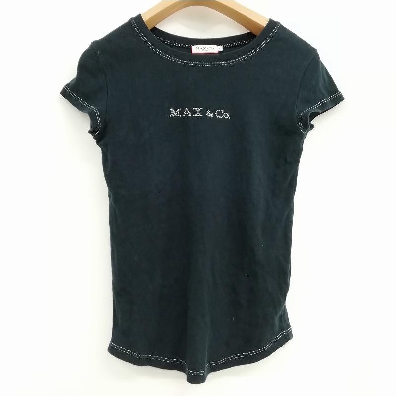 マックス&コー MAX&CO. ビジュー 半袖 カットソー Tシャツ ライン 