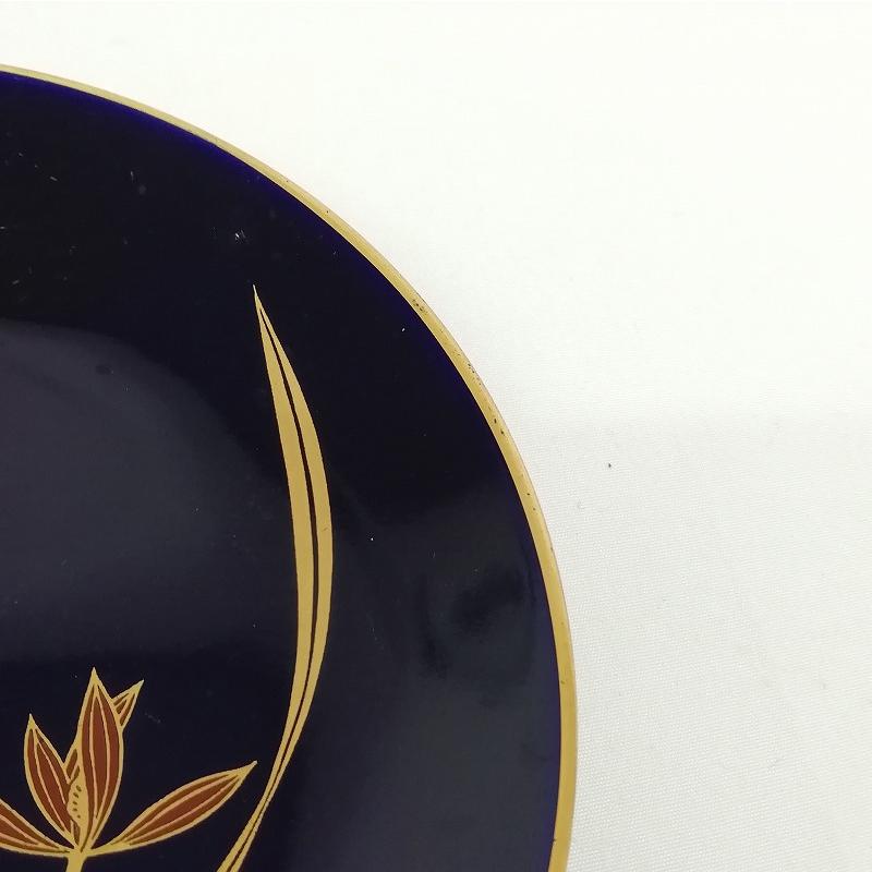 香蘭社 銘々皿 金彩5枚セット 小皿 瑠璃色 胡蝶蘭 皿 その他