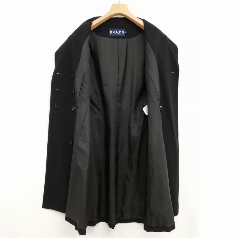 [美品]LAUREN Ralph Lauren ブラック ロングコート 極美品 大きいサイズ RALPH LAUREN ラルフローレン チェスターコート