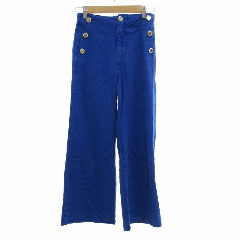 ZARA ザラ ワイドパンツ ハイウエスト ジップフライ ボタン ZARA ザラ ワイドパンツ ハイウエスト ジップフライ ボタン