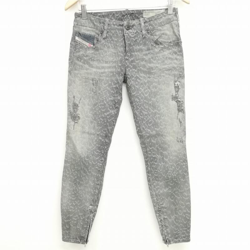 DIESEL（ディーゼル） DIESEL Grupee-Zip 総柄 ダメージ加工 デニム 