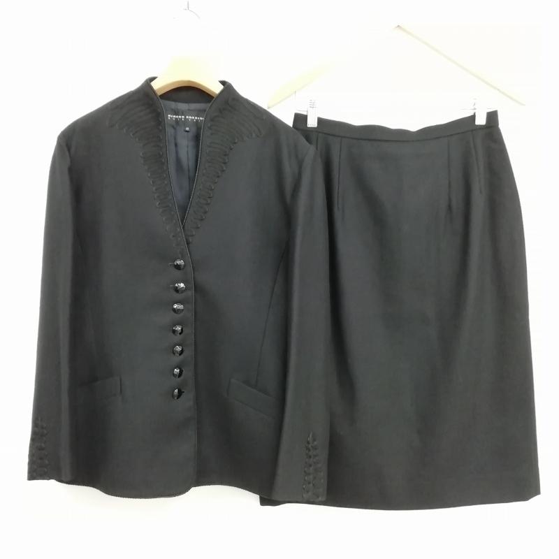 ヒロココシノ HIROKO KOSHINO NOIR CHIC ヴィンテージ スカート スーツ