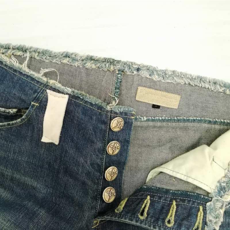 BACK BONE バックボーン レザー 切替 カットオフ デニム パンツ 