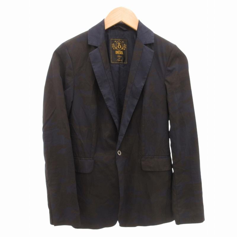 DIESEL ディーゼル テーラードジャケット ブレザー 総柄 総裏 1B DIESEL ディーゼル テーラードジャケット ブレザー 総柄 総裏 1B