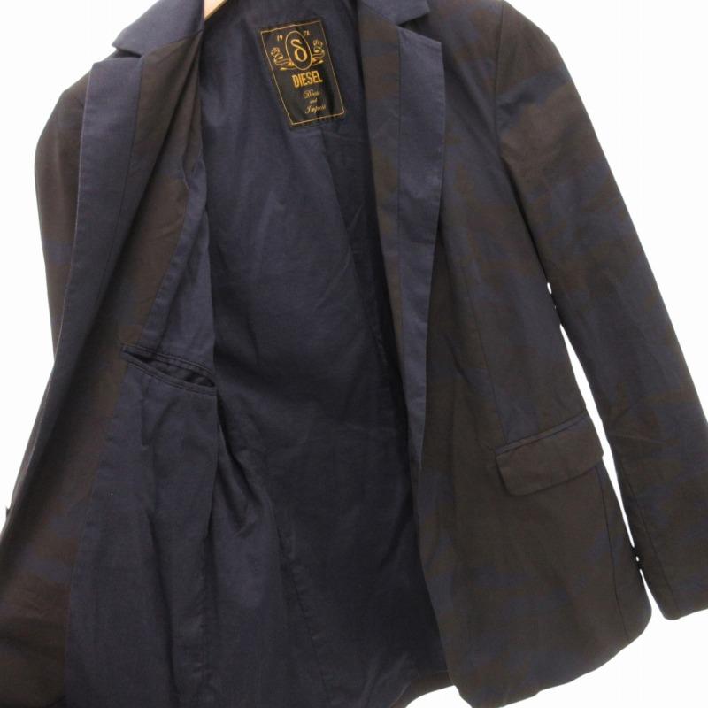 DIESEL ディーゼル テーラードジャケット ブレザー 総柄 総裏 1B DIESEL ディーゼル テーラードジャケット ブレザー 総柄 総裏 1B