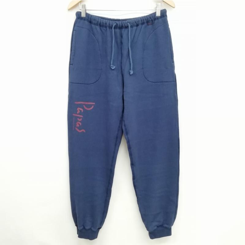 パパス Papas スウェット パンツ ロゴプリント 美品 48 M 