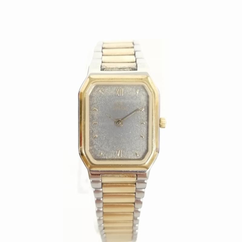 オメガ OMEGA デビル DEVILLE クォーツ 2針 腕時計 シルバー ゴールド 
