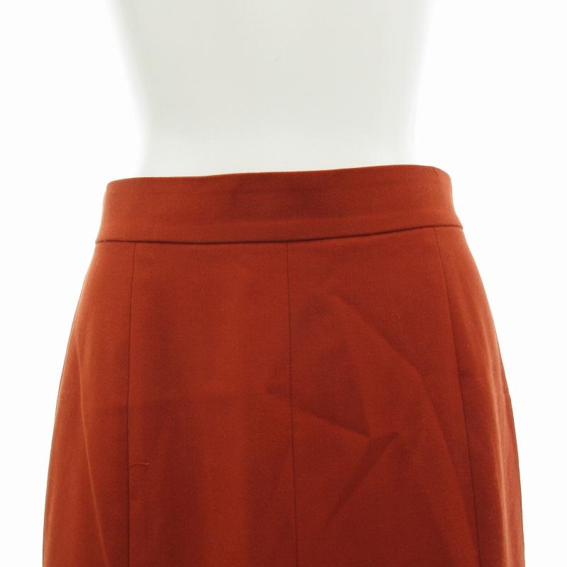♪【essence of ANAYI】オレンジ フレアスカート アナイ ANAYI タックスカート フレア 総裏地 ロング 38 M オレンジ /FF