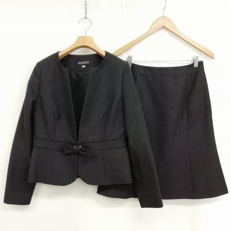 RUDIMENTI スカート スーツ セットアップ ノーカラー ジャケット RUDIMENTI スカート スーツ セットアップ ノーカラー ジャケット