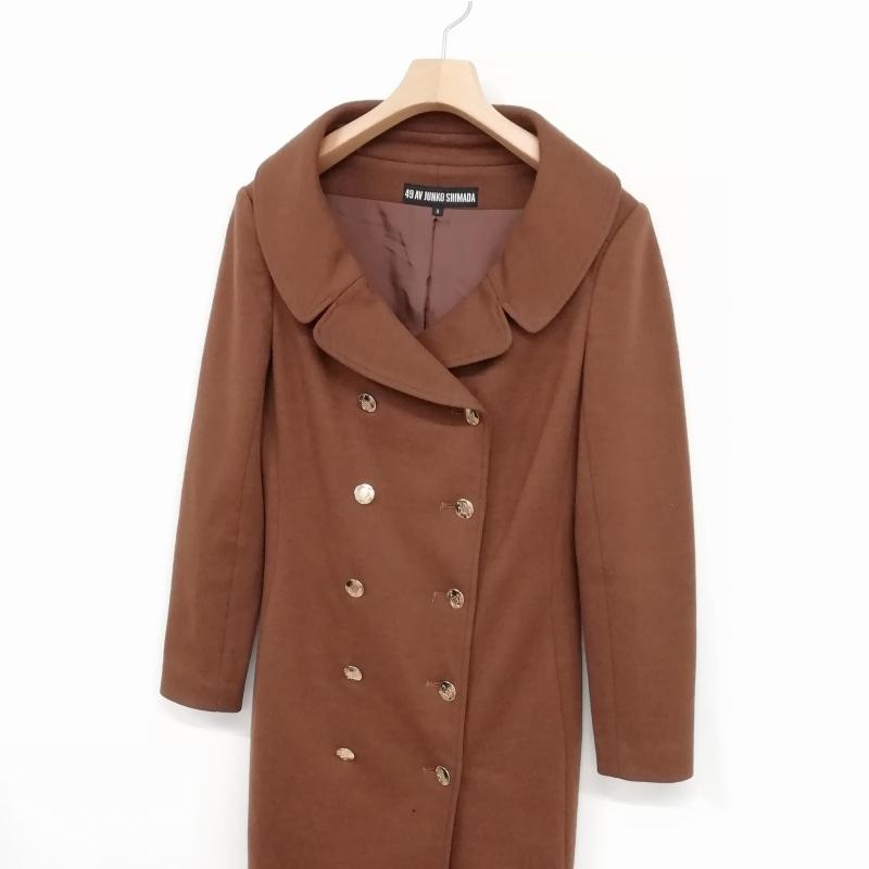 49AVジュンコシマダ 近年モデル ゆったり ウールリバーコート ベルト