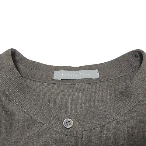 セオリーリュクス ブラウス シャツ プルオーバー リボン 38 M グレー theory luxe（セオリーリュクス） theory luxe 21AW JEREMY STRETCH
