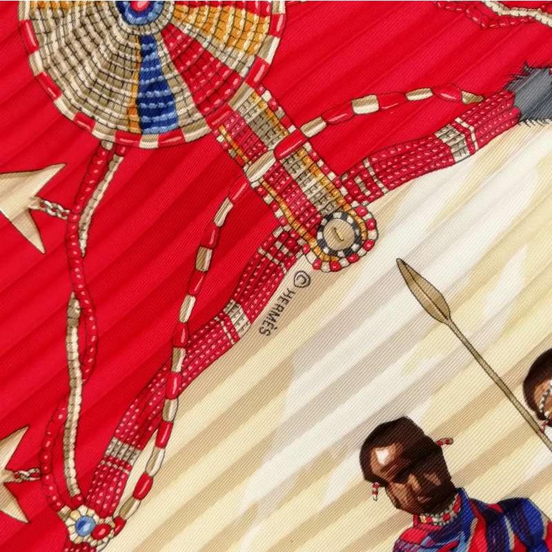 HERMES（エルメス） プリーツ カレ90 perles Du Kenya ケニアの真珠
