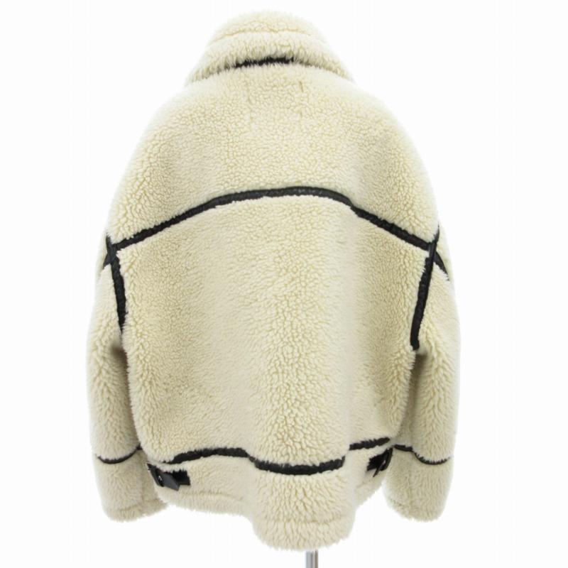 ZARA（ザラ） ボアジャケット ブルゾン ジップアップ ネックベルト L