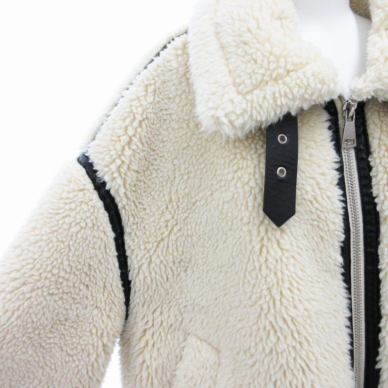 ZARA（ザラ） ボアジャケット ブルゾン ジップアップ ネックベルト L