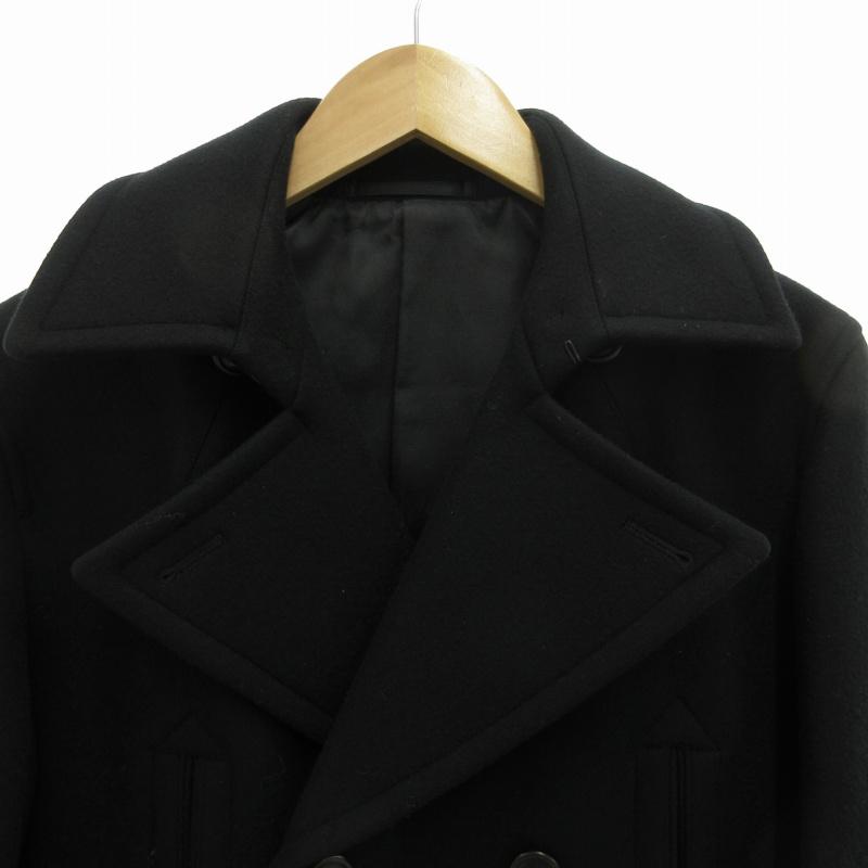 SCYE BASICS Pコート ハーフコート メルトンウール カシミア 黒 SCYE BASICS Pコート ハーフコート メルトンウール カシミア 黒 【公式