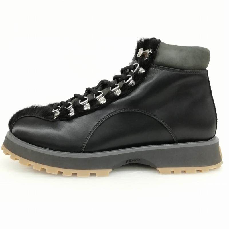 FENDI（フェンディ） FENDI 22AW ファー 切替 マウンテンブーツ レース