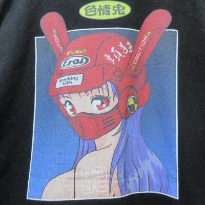 エフアールツー FR2 Tシャツ 半袖 バイカーガール 色情兎 プリント 