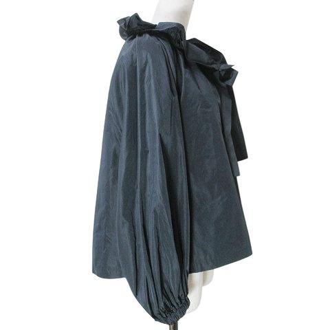 ノーブル NOBLE 美品 22AW ギャザーボウタイタフタブラウス