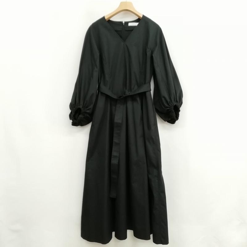 ADORE アドーア ロングワンピース ブラック 黒 フレア シャツ