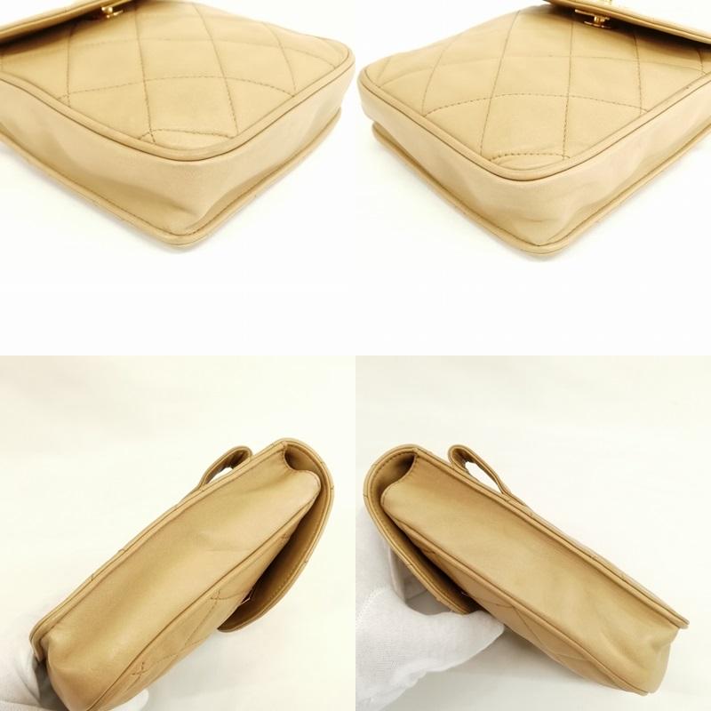 CHANEL ウエストポーチ ビコローレ ラムスキン ターンロック ベージュ CHANEL ウエストポーチ ビコローレ ラムスキン ターンロック