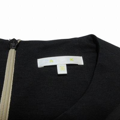 ポールカ PAULE KA ビスチェ風ワンピース ひざ丈 半袖 レース リボン 