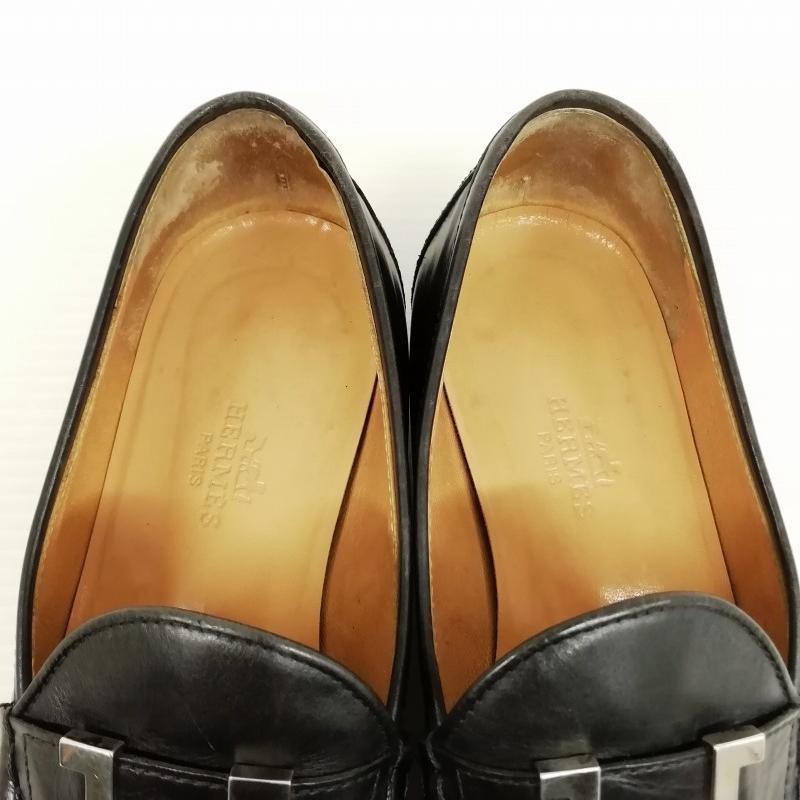 HERMES（エルメス） コンスタンス Hロゴ シルバー金具 ローファー 