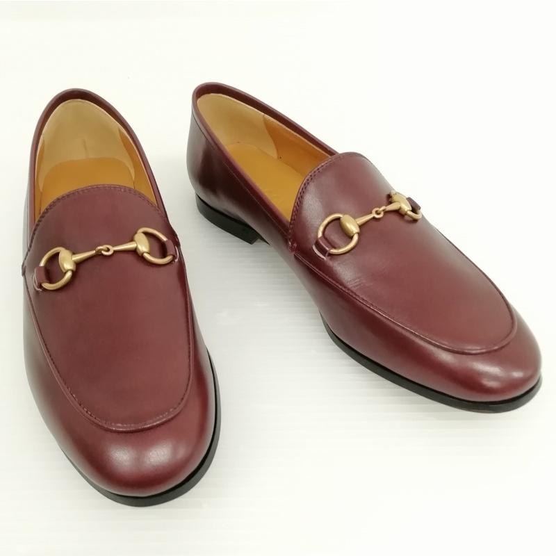 【未使用品】GUCCI グッチ ローファー レザー 本革 ブラウン レディース GUCCI 未使用品 グッチ ヨルダーン ビット ローファー