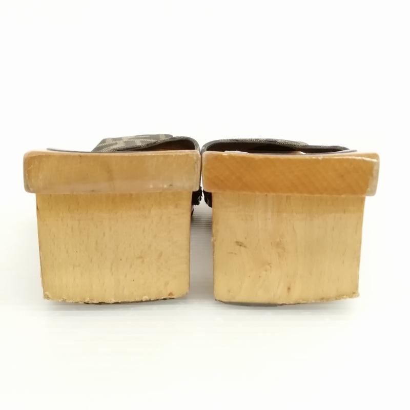 FENDIズッカ柄ミュール FENDI フェンディ ズッカ柄 ウッド ミュール サンダル 36.5