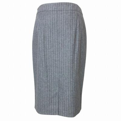 Max Mara（マックスマーラ） 白タグ ストライプスカート ひざ丈 タイト