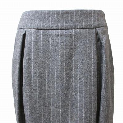 Max Mara（マックスマーラ） 白タグ ストライプスカート ひざ丈 タイト