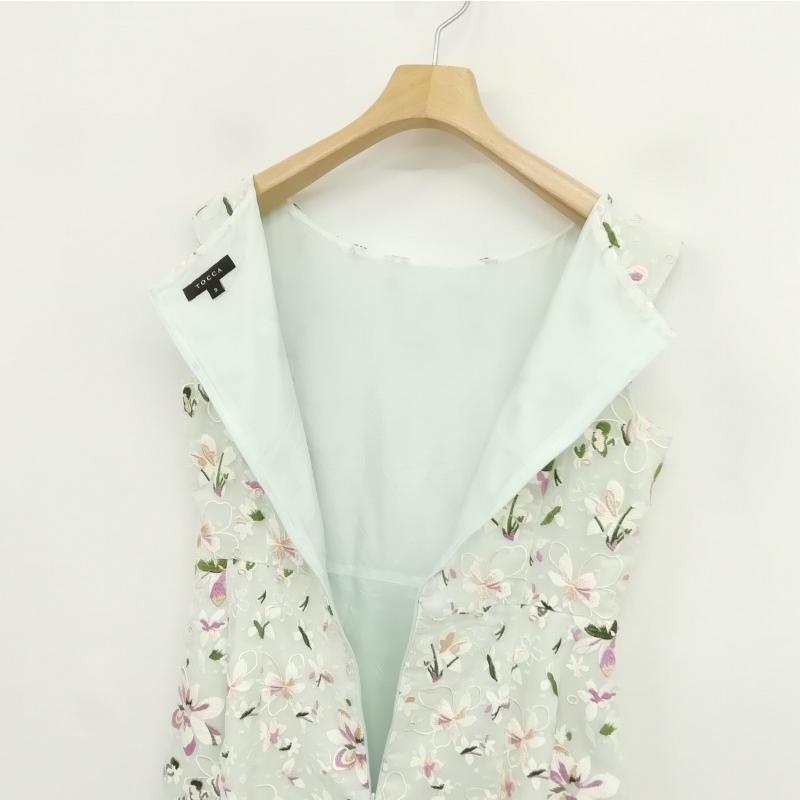 トッカ TOCCA 19SS フラワー 刺繍 ノースリーブ ワンピース
