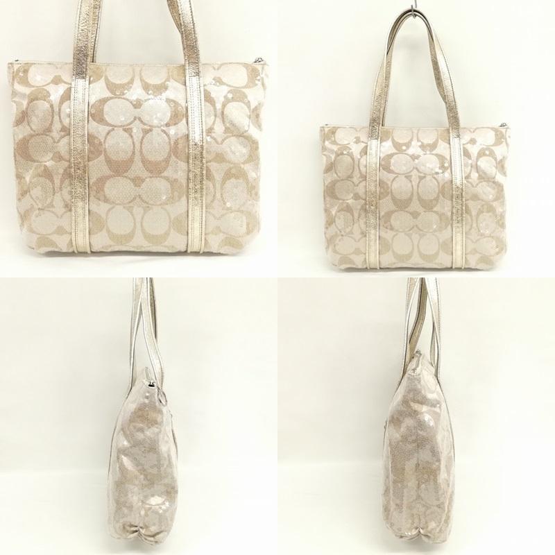 希少！新品未使用 coach コーチ ポピー トートバッグ スパンコール COACH（コーチ） COACH 14536 ポピー シグネチャー スパンコール