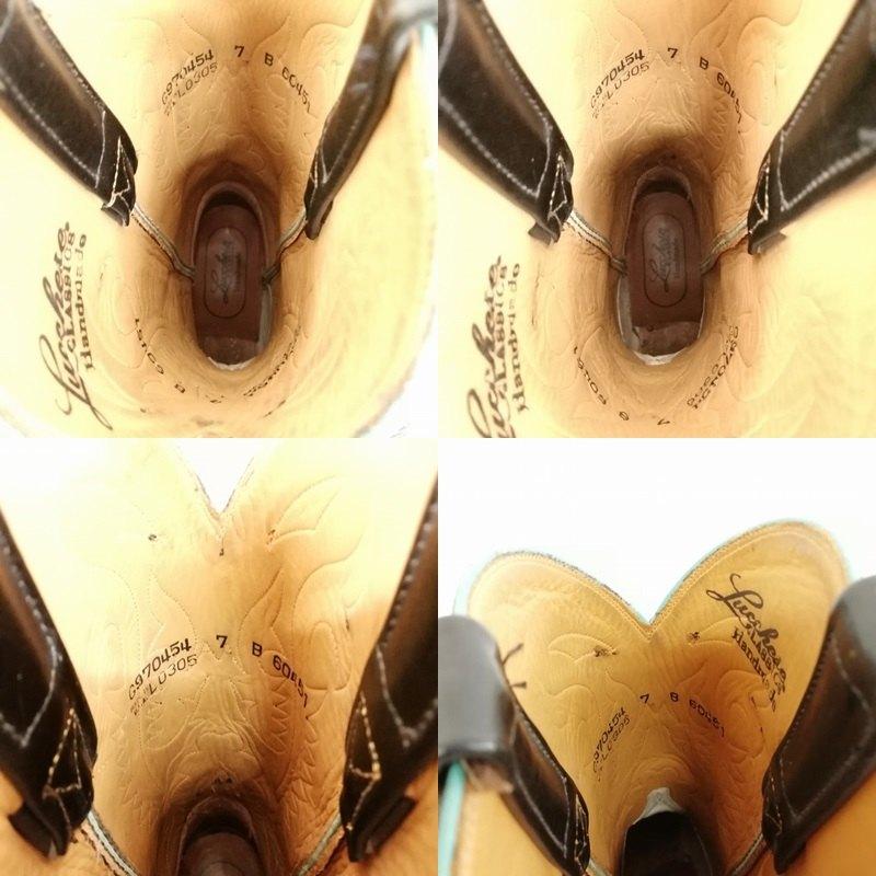 ルケーシー Lucchese レザー ウエスタン ブーツ USA製 7 B