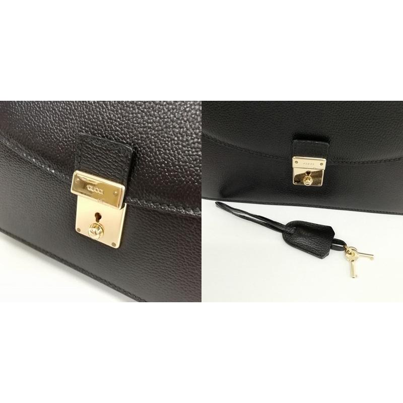 GUCCI（グッチ） レザー セカンドバッグ クラッチバッグ 鍵付き 持ち手