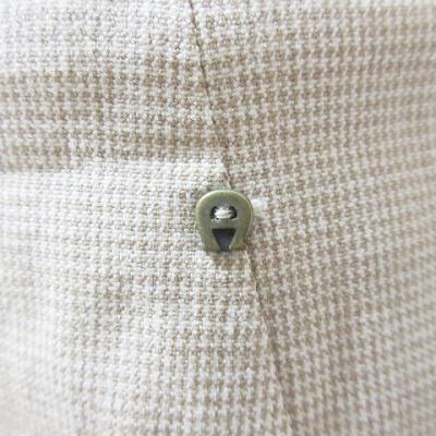 アイグナー AIGNER スカート ひざ丈 タイト 千鳥格子 ロゴ ワン 