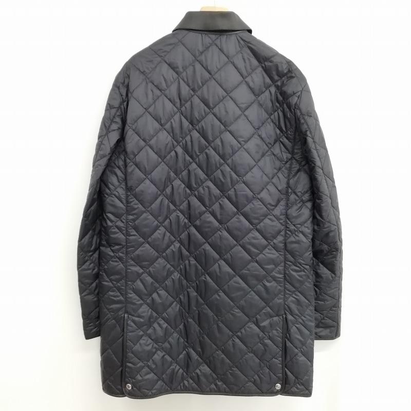 dunhill ダンヒル キルティングジャケット ネイビー dunhill（ダンヒル） キルティング ジャケット パイピング 襟レザー 美