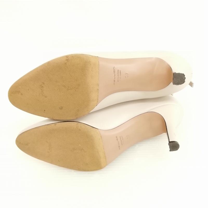 ペリーコ PELLICO パンプス スクエアトゥ ローヒール レザー Vカット