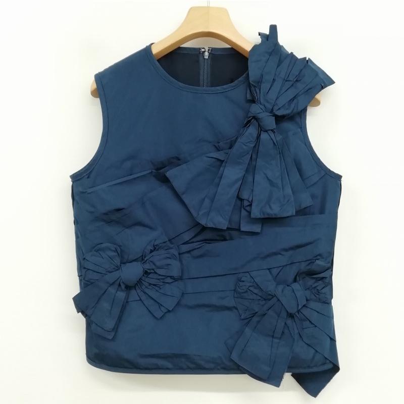 ランバン LANVIN collection 2165605 リボン ノースリーブ ブラウス
